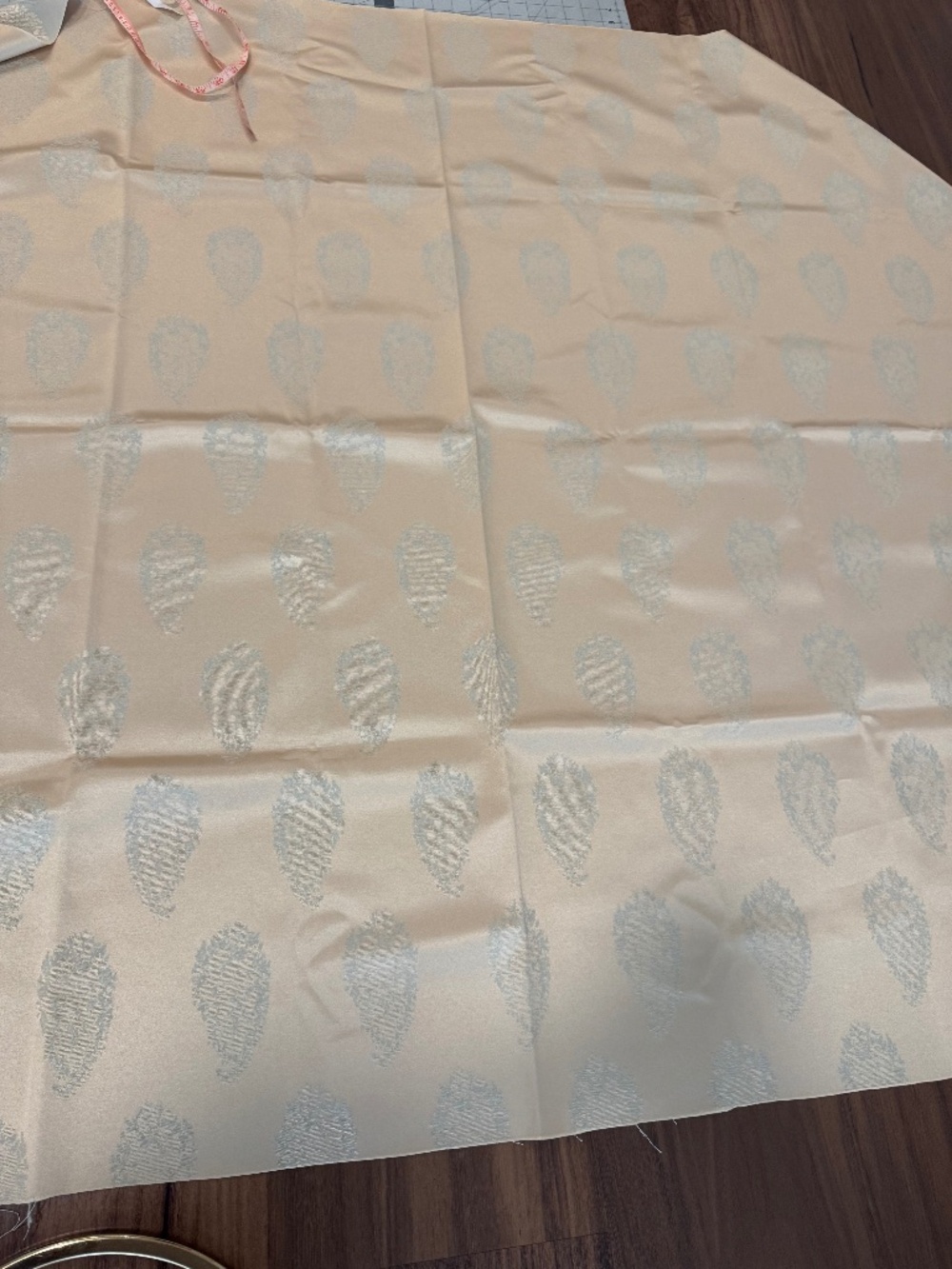 51 x 56 Gold Paisley Fabric